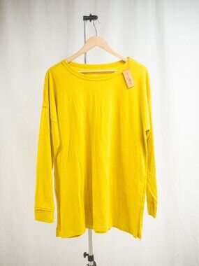 NWT Natural Life Hang Around Cotton Oversized Tunic in Yellow/Gold